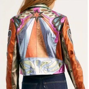 IN SEARCH OF Free People Stars Are Psychedelic jacket in Large